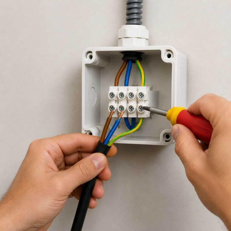 چگونه کابل برق را وصل کنیم؟