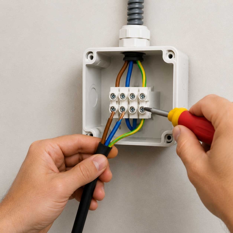 چگونه کابل برق را وصل کنیم؟